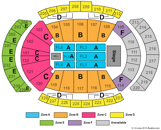 T-Mobile Center Paul McCartney Zone Seating Chart
